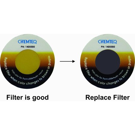CHEMTEQ Filter Change Indicator Sticker for Formaldehyde Vapor 140-0000